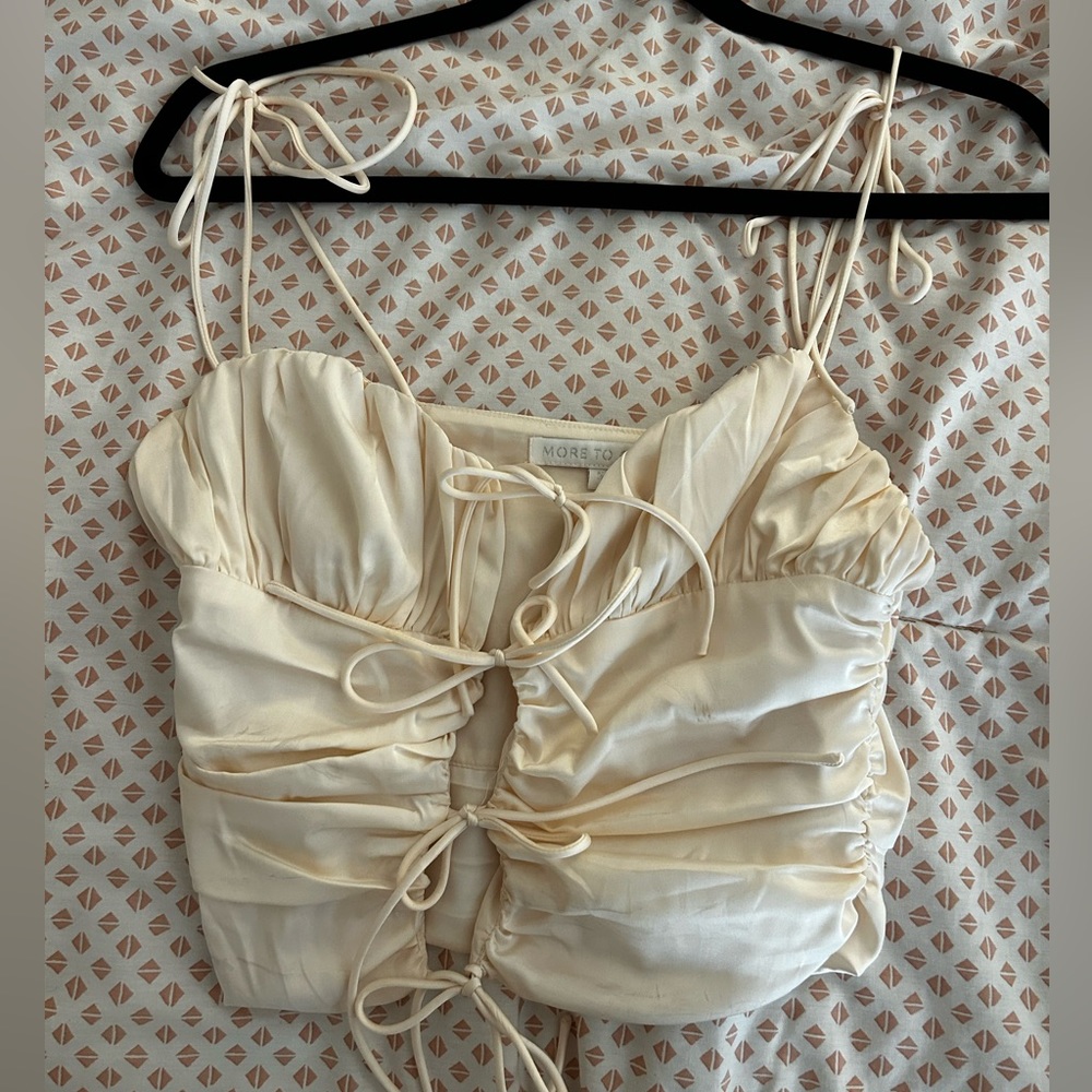 Revolve silk tie top